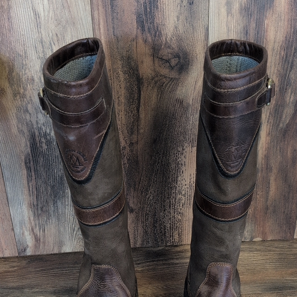 Mountain Horse Devonshire Tall Brown Leather Riding Equestrian Boots 9.5 - Picture 4 of 14